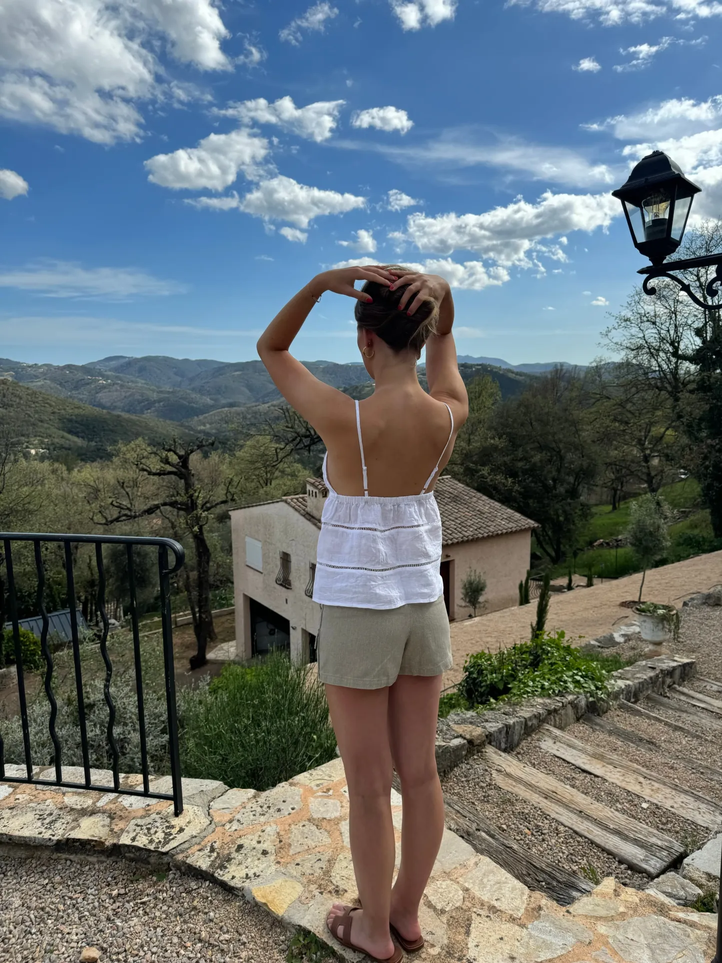 Ebba linen top - White