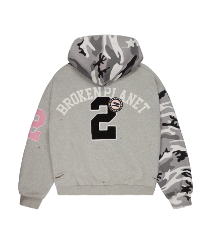 DECONSTRUCTED SNOW CAMO ZIP-UP