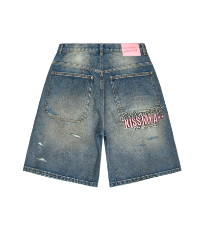 DISTRESSED DENIM SHORTS