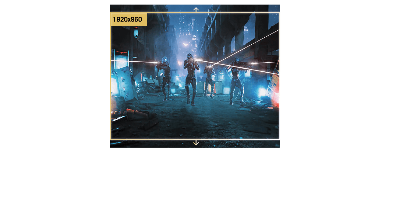 The aspect ratio can be set to show a square equivalent image.