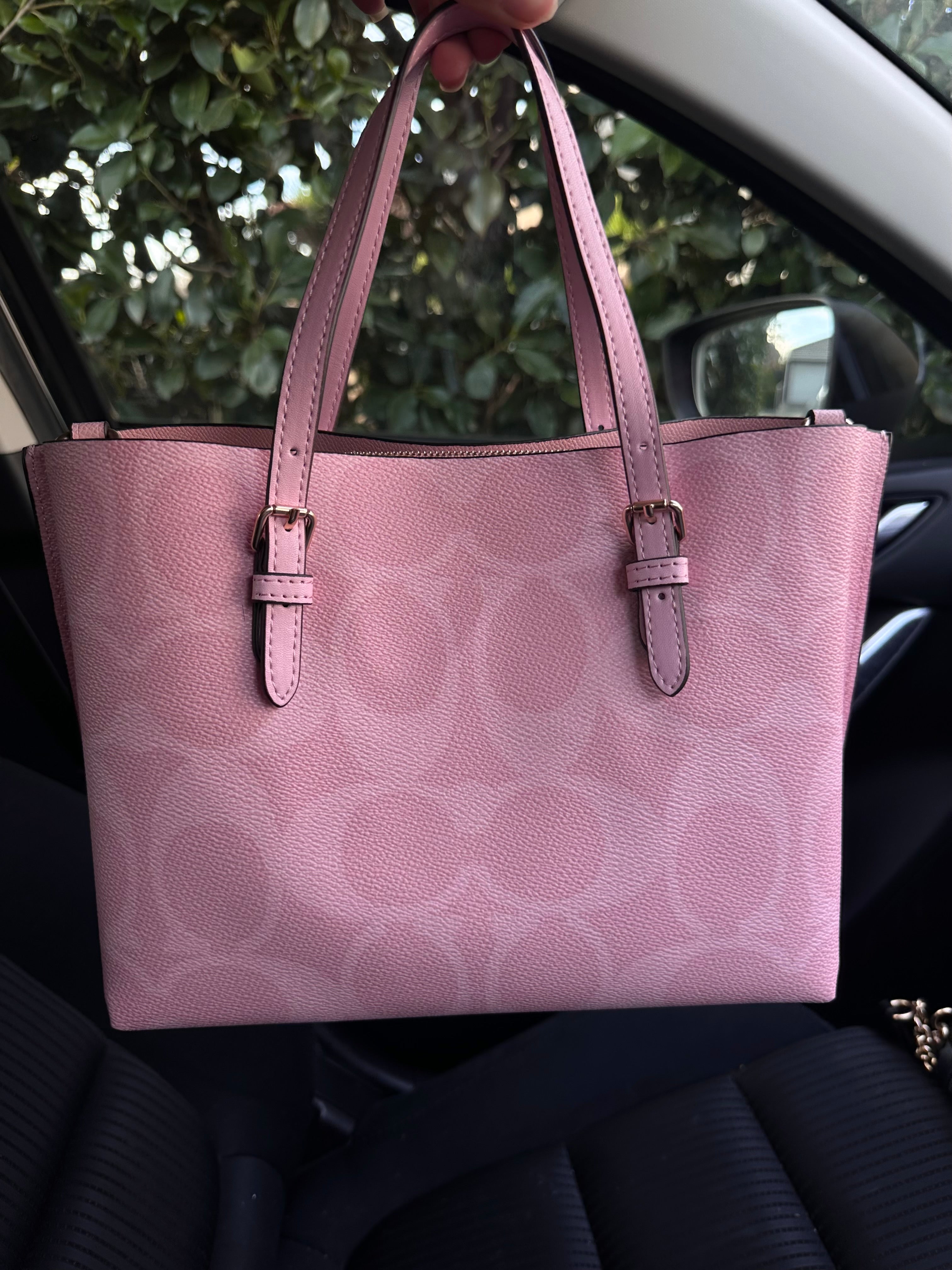 Pink Teri   Shoulder Handbag