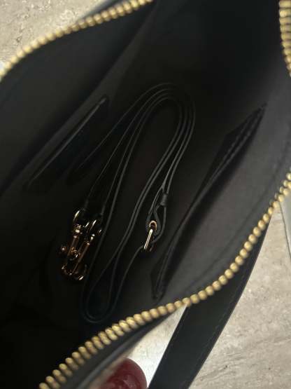 Teri Leopard Black Shoulder Handbag
