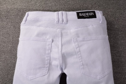 distressed ripped white straight pants