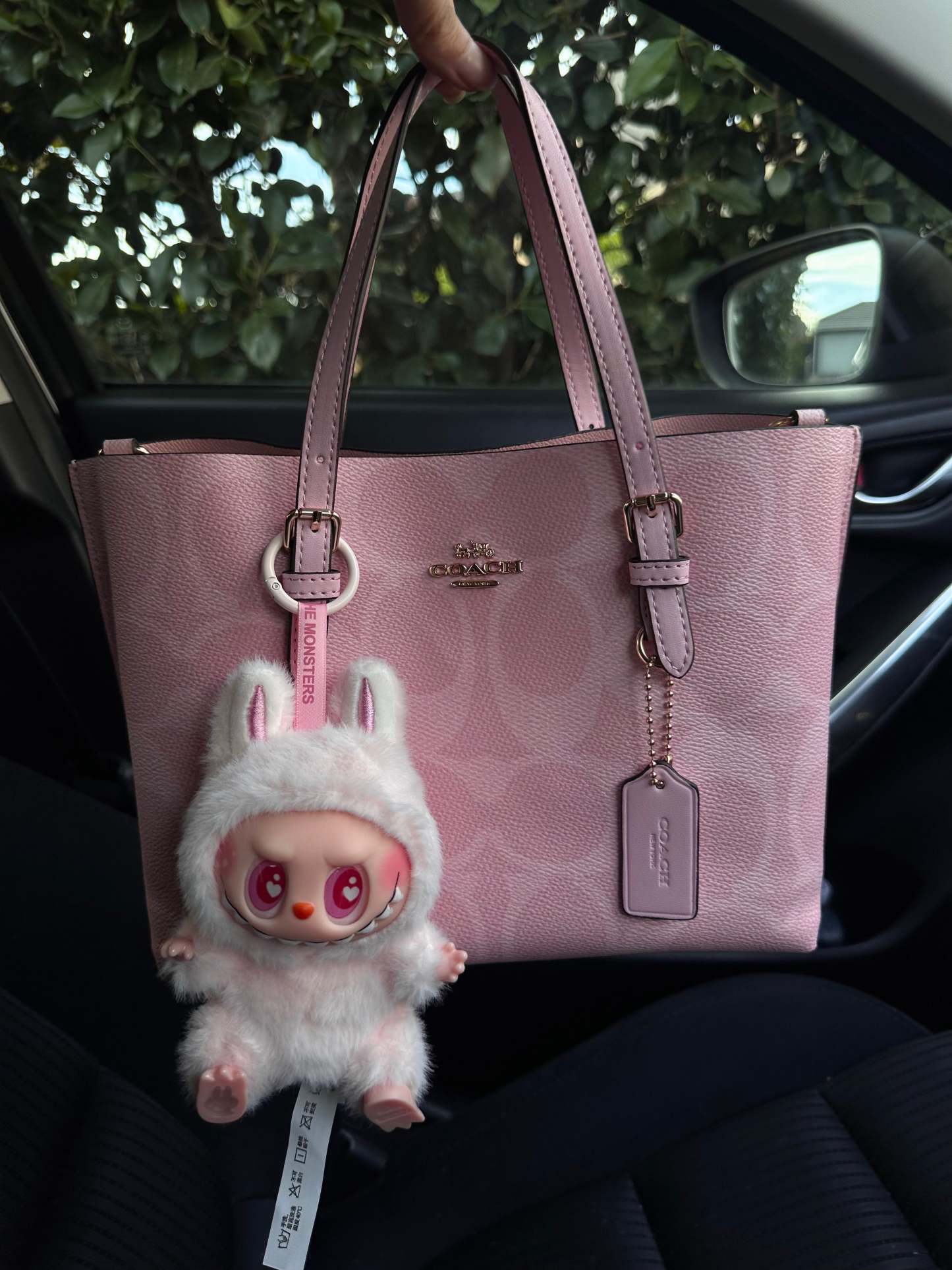 Pink Teri   Shoulder Handbag