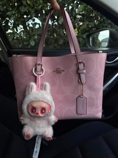 Pink Teri   Shoulder Handbag