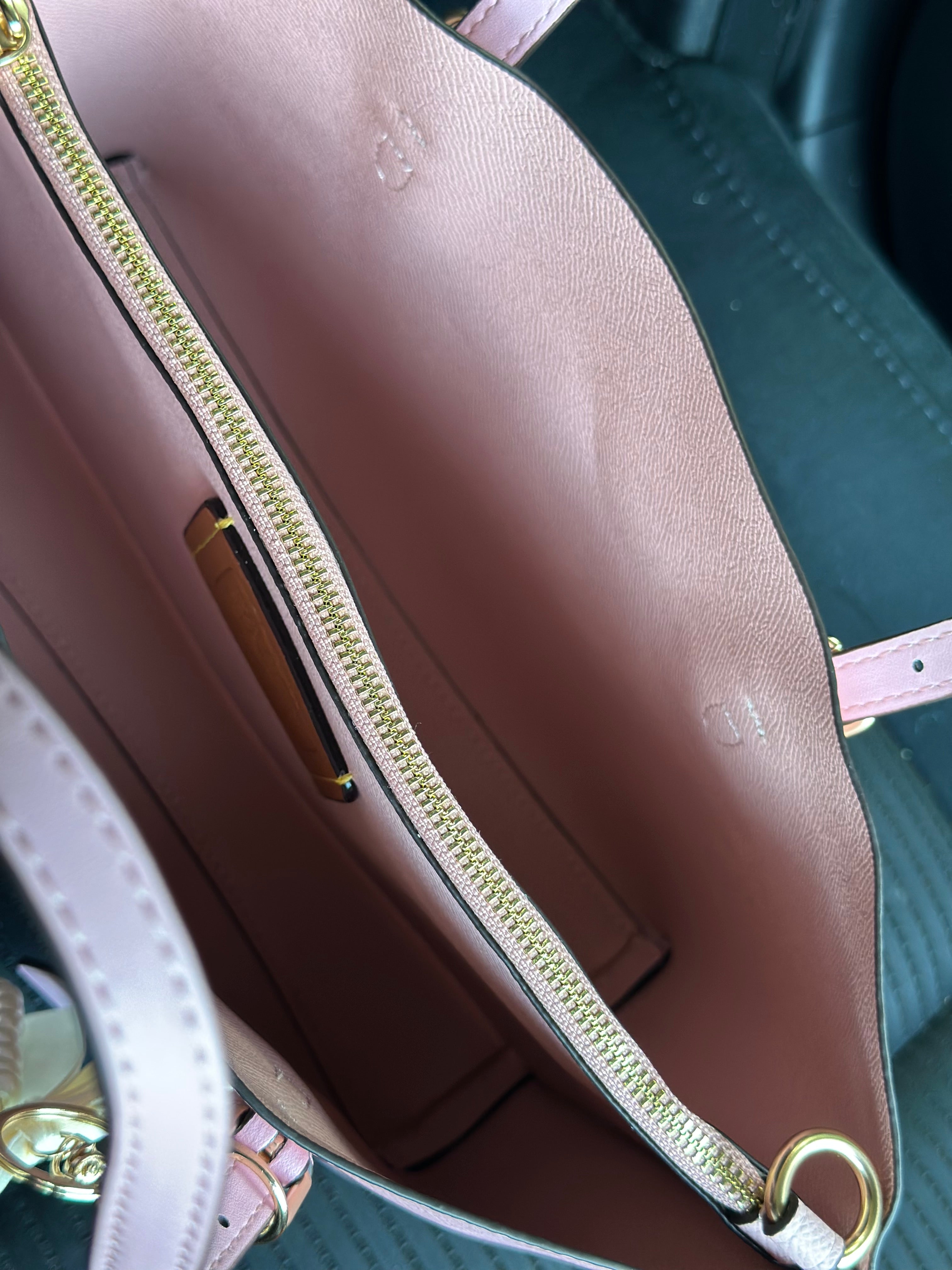 Pink Teri   Shoulder Handbag