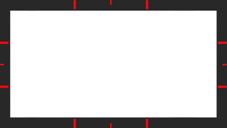 The FPS game scene; with the display alignment feature activated