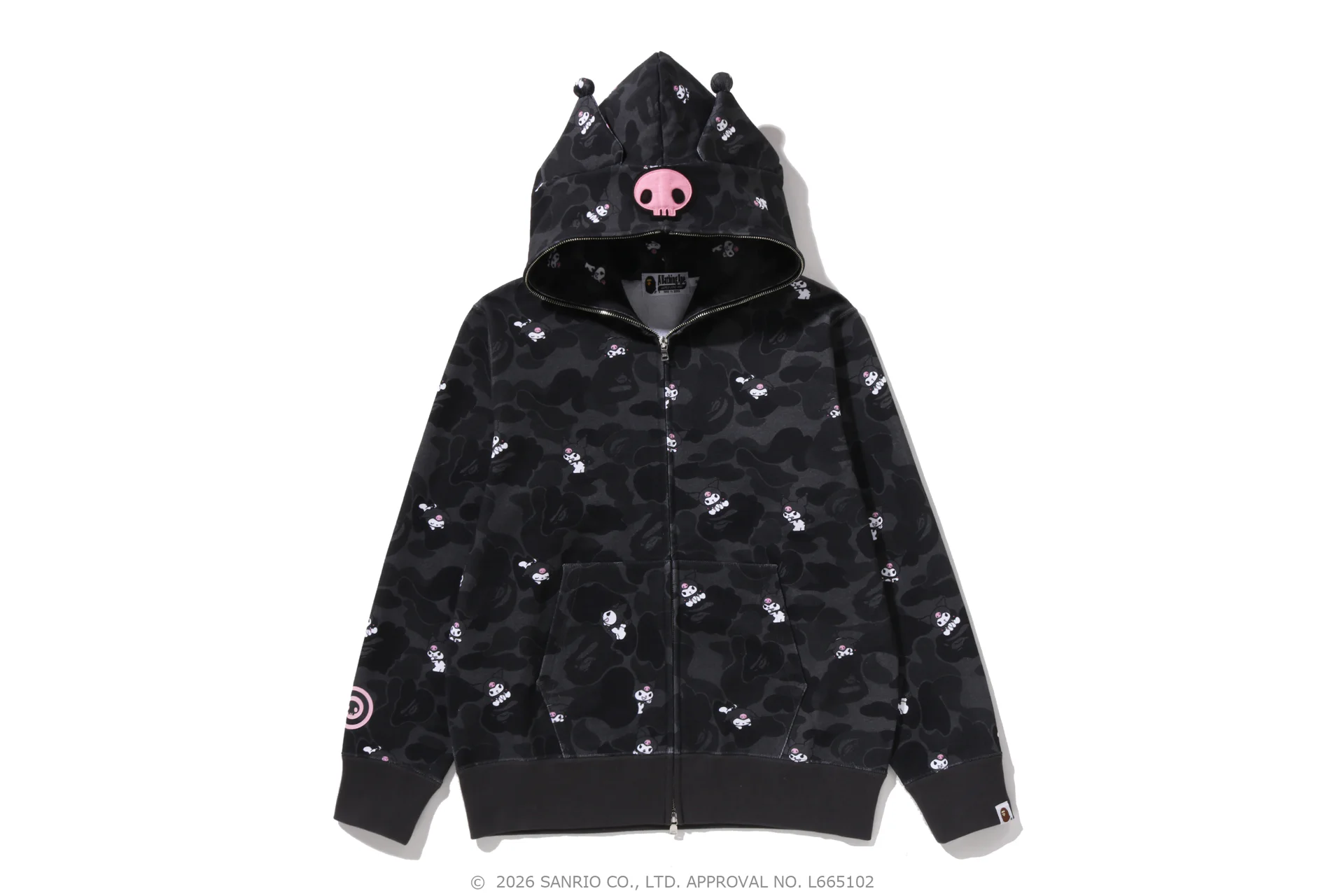 BAPE WGM Characters Kuromi Camo Full Zip Hoodie