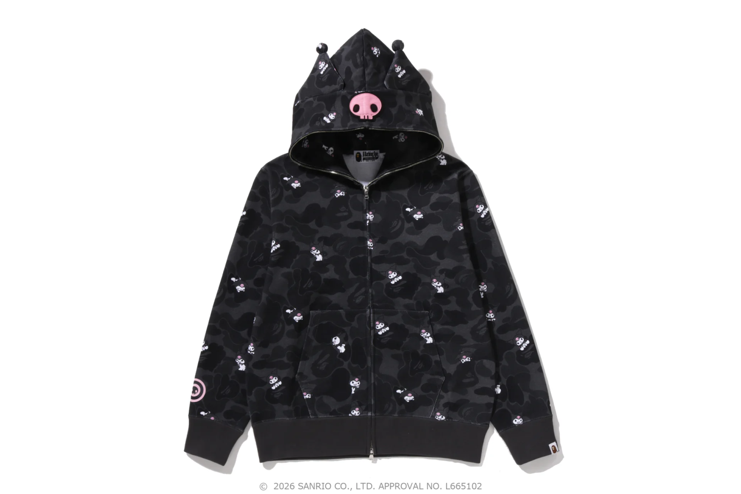 BAPE WGM Characters Kuromi Camo Full Zip Hoodie