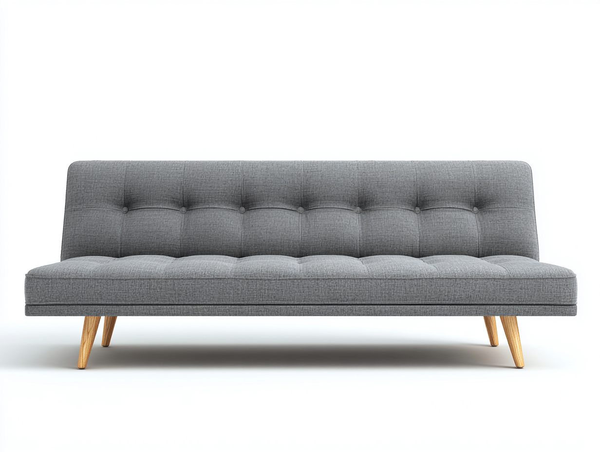 3 Sitzer Sofas-Stoff-Holz-198x90x78 cm-Grau-Skandinavisches Design-Nestgetloft