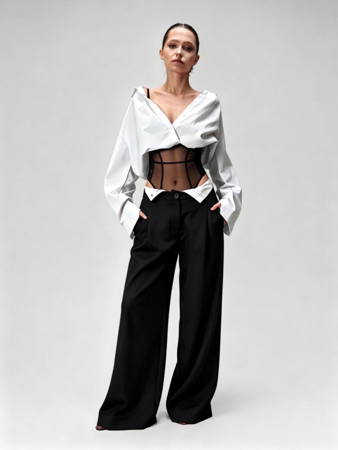 Angel Crotchless Bodysuit
