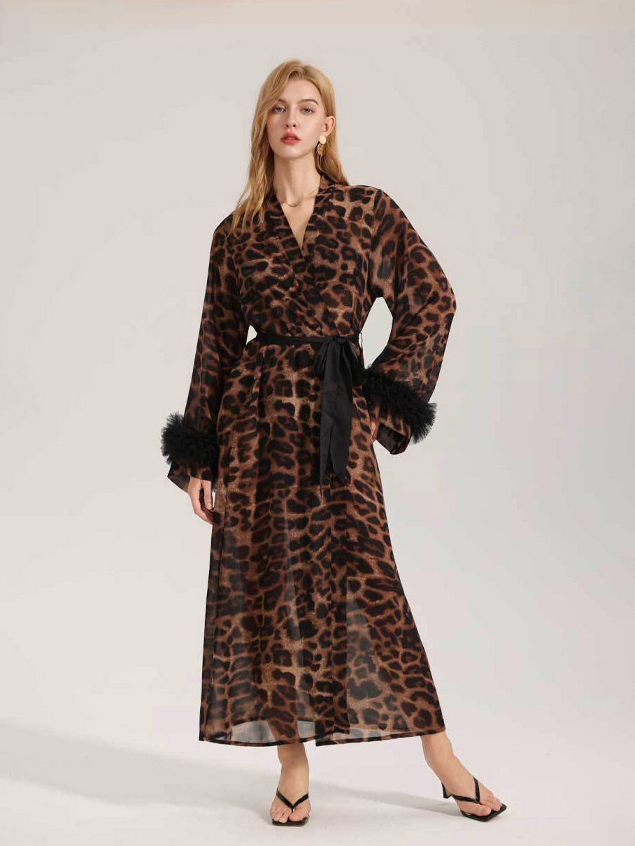 Josie Leopard Print Robe