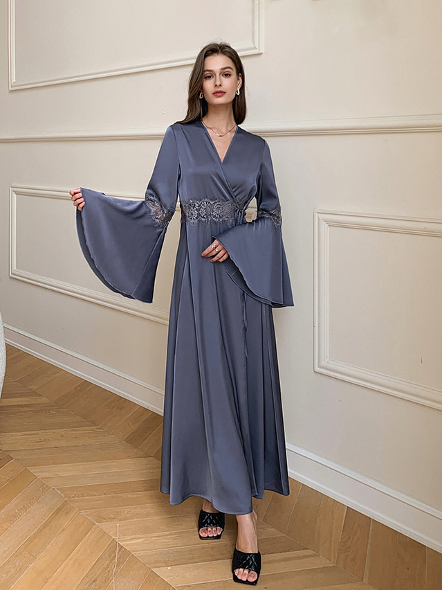 Kinsley Cutout Satin Robe