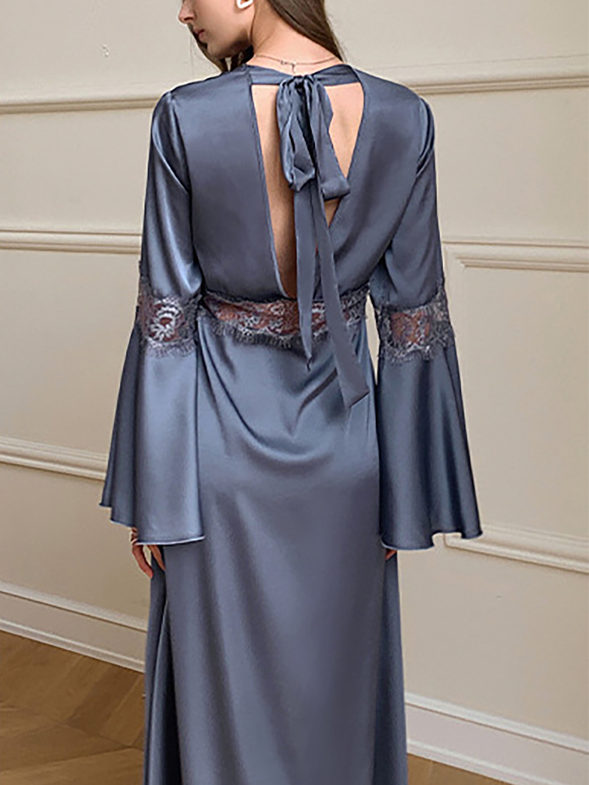 Kinsley Cutout Satin Robe