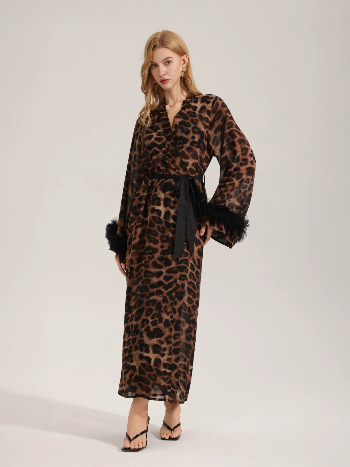 Josie Leopard Print Robe