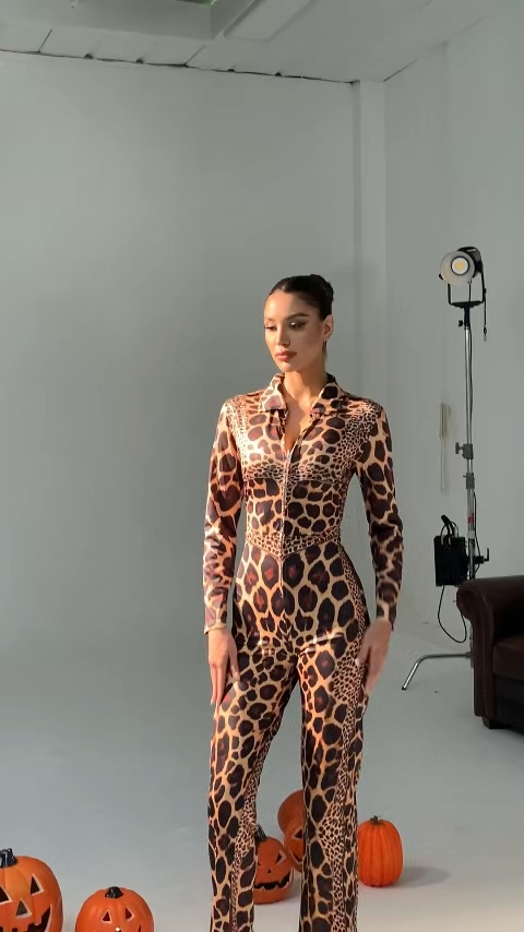 Anais Leopard Jumpsuit