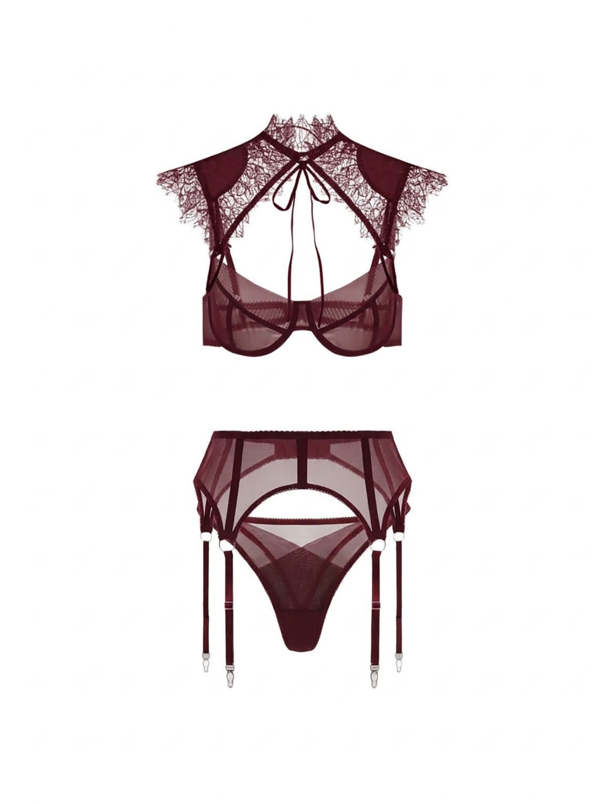 Camryn Lingerie Set - Burgendy