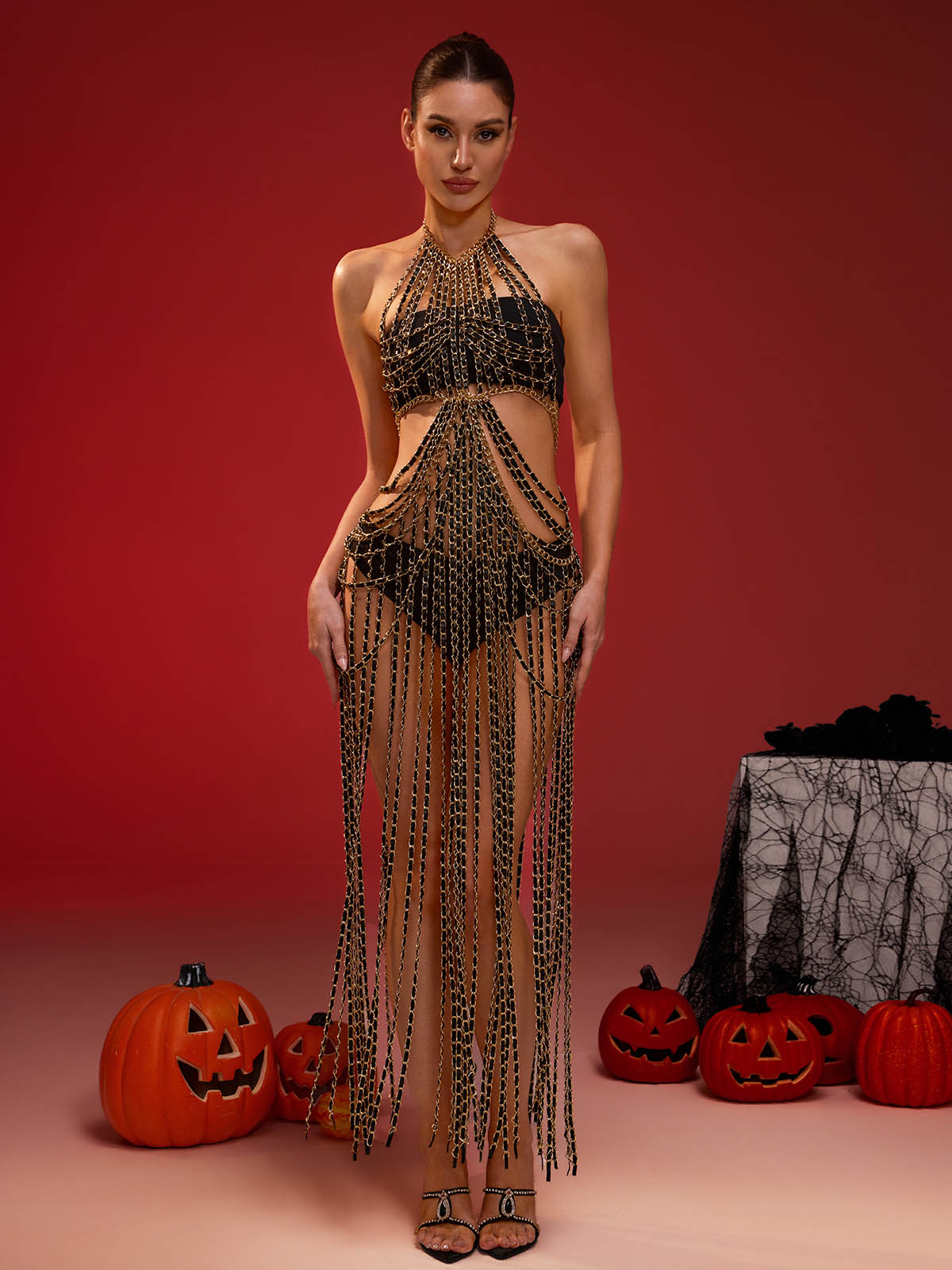 Aliya Chain Fringe Dress