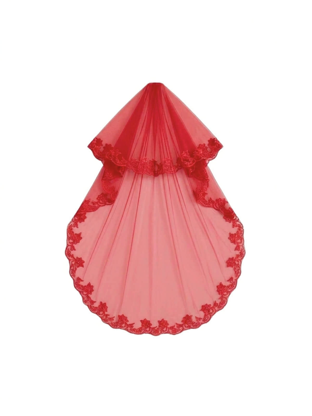 Andie Lace Veil - Red