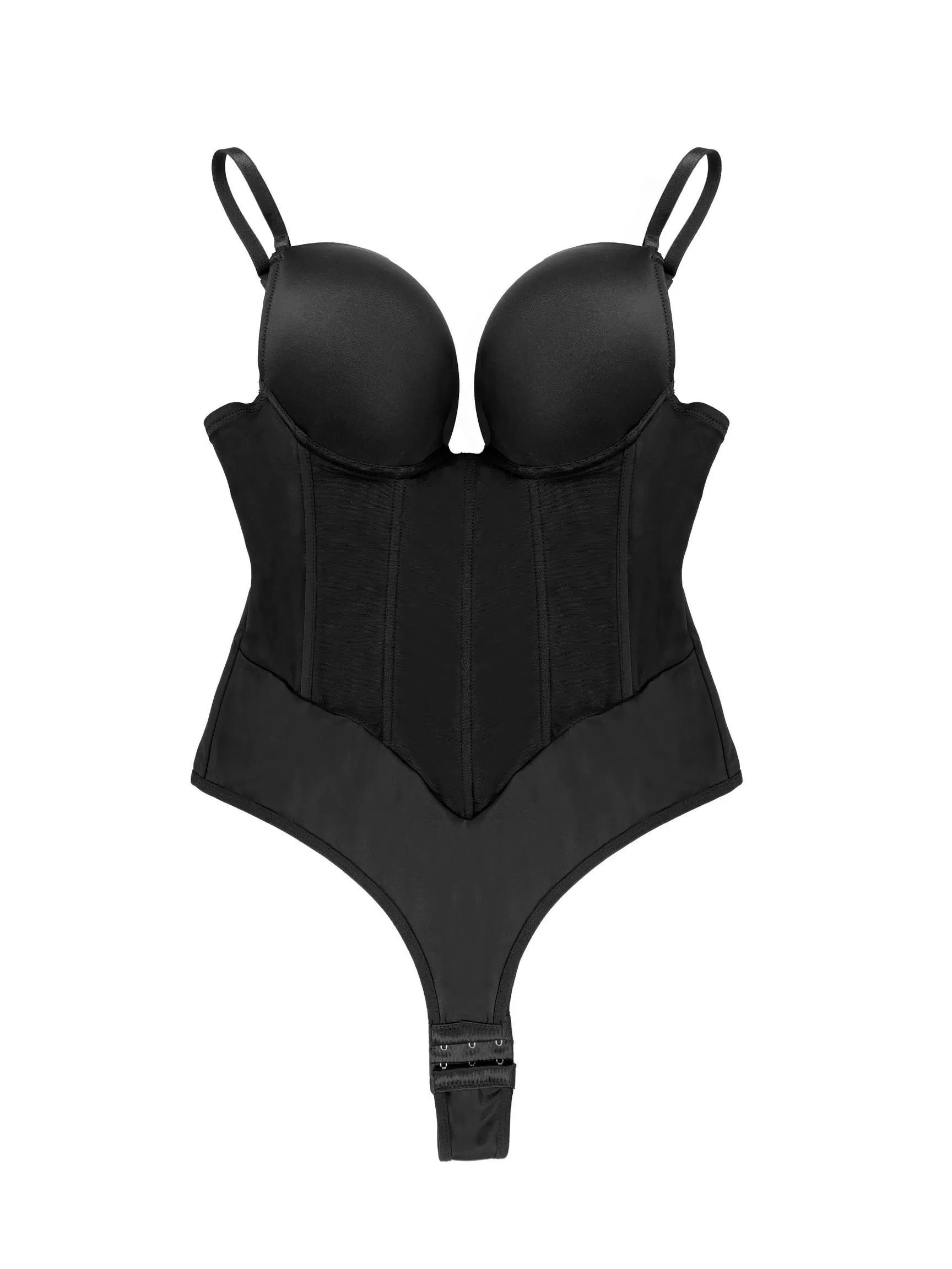 Ayla Corset Bodysuit In Black