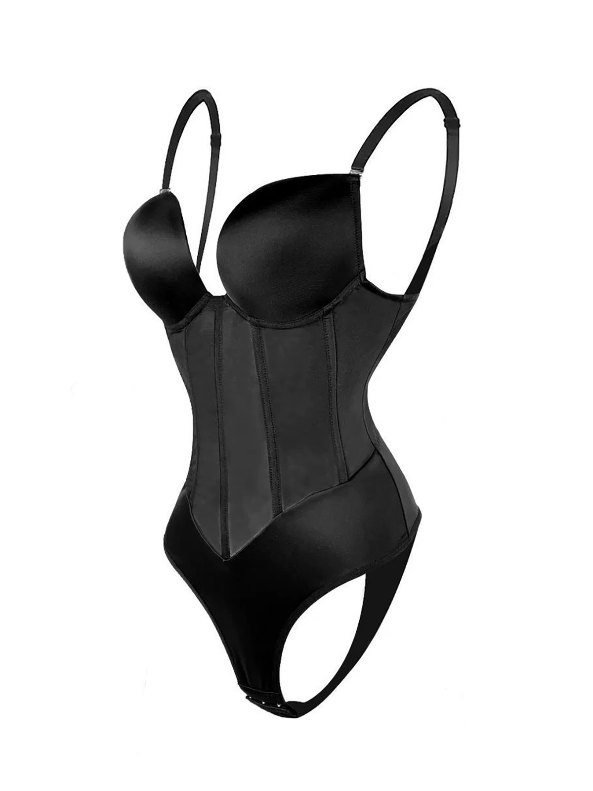 Ayla Corset Bodysuit In Black