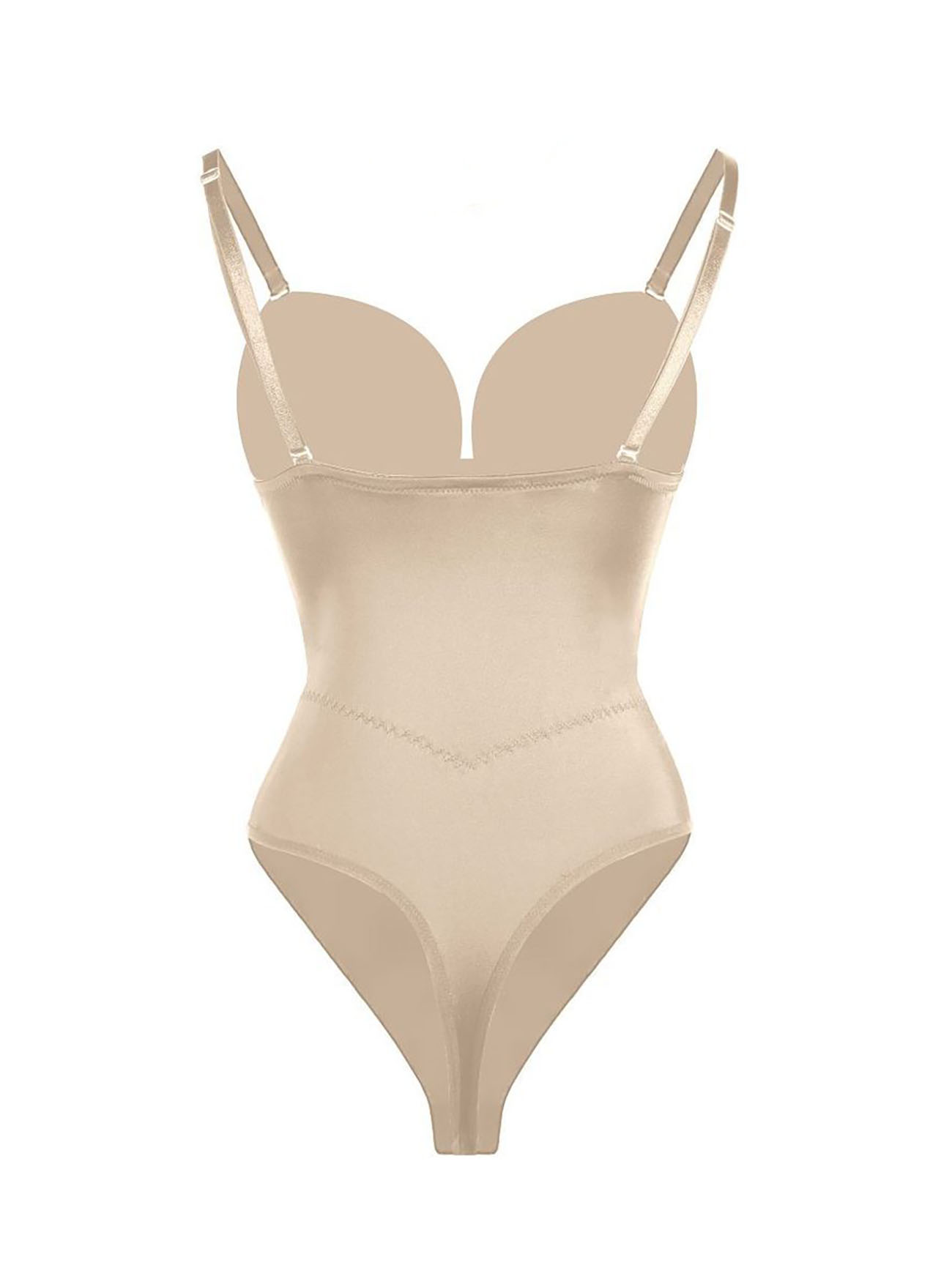 Ayla Corset Bodysuit In Beige