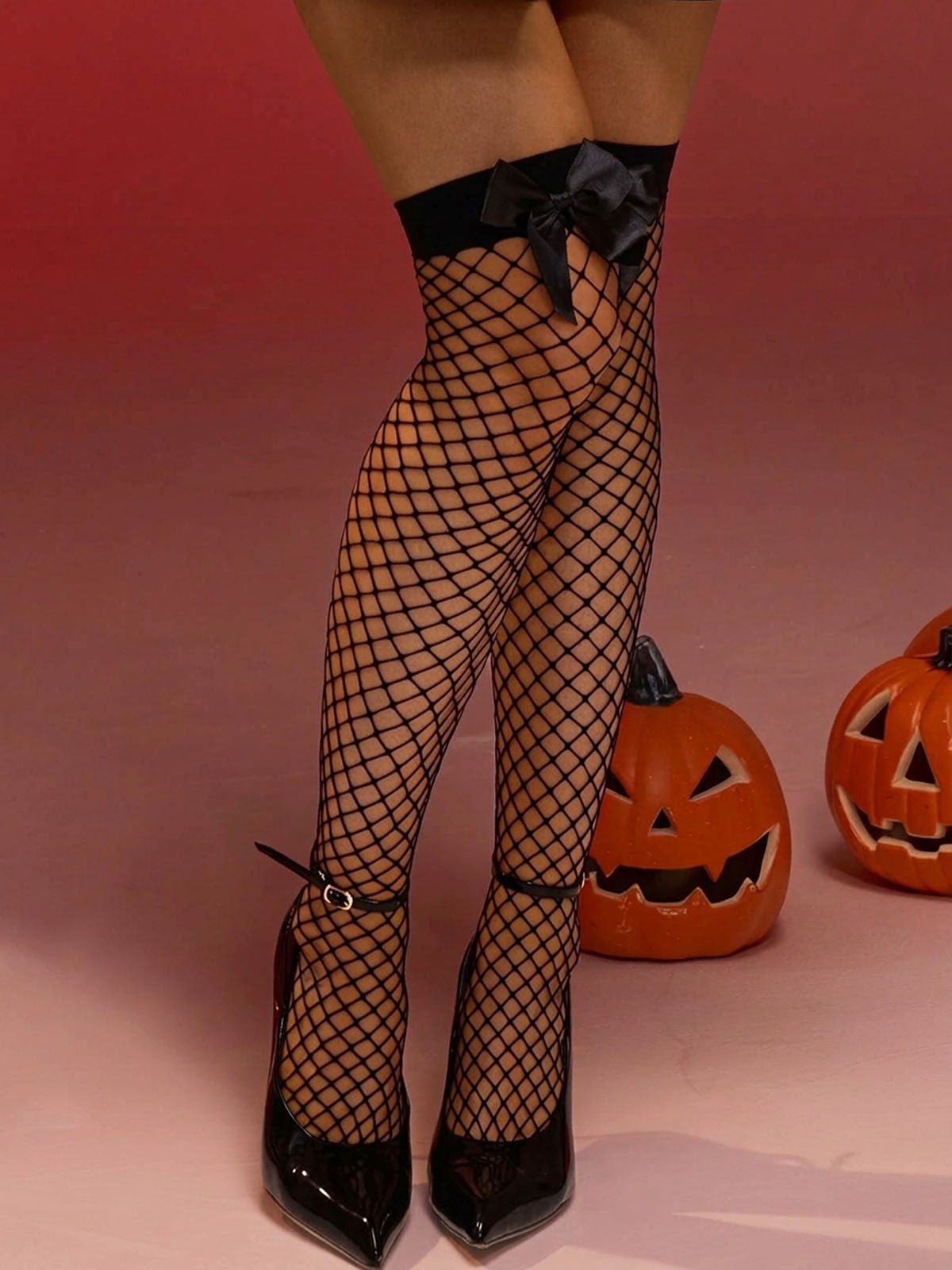 Bow Fishnet Stockings