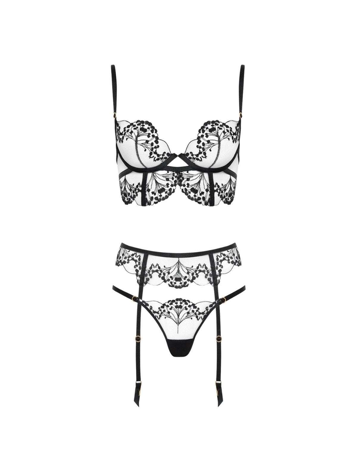 Carmen Lingerie Set - Black