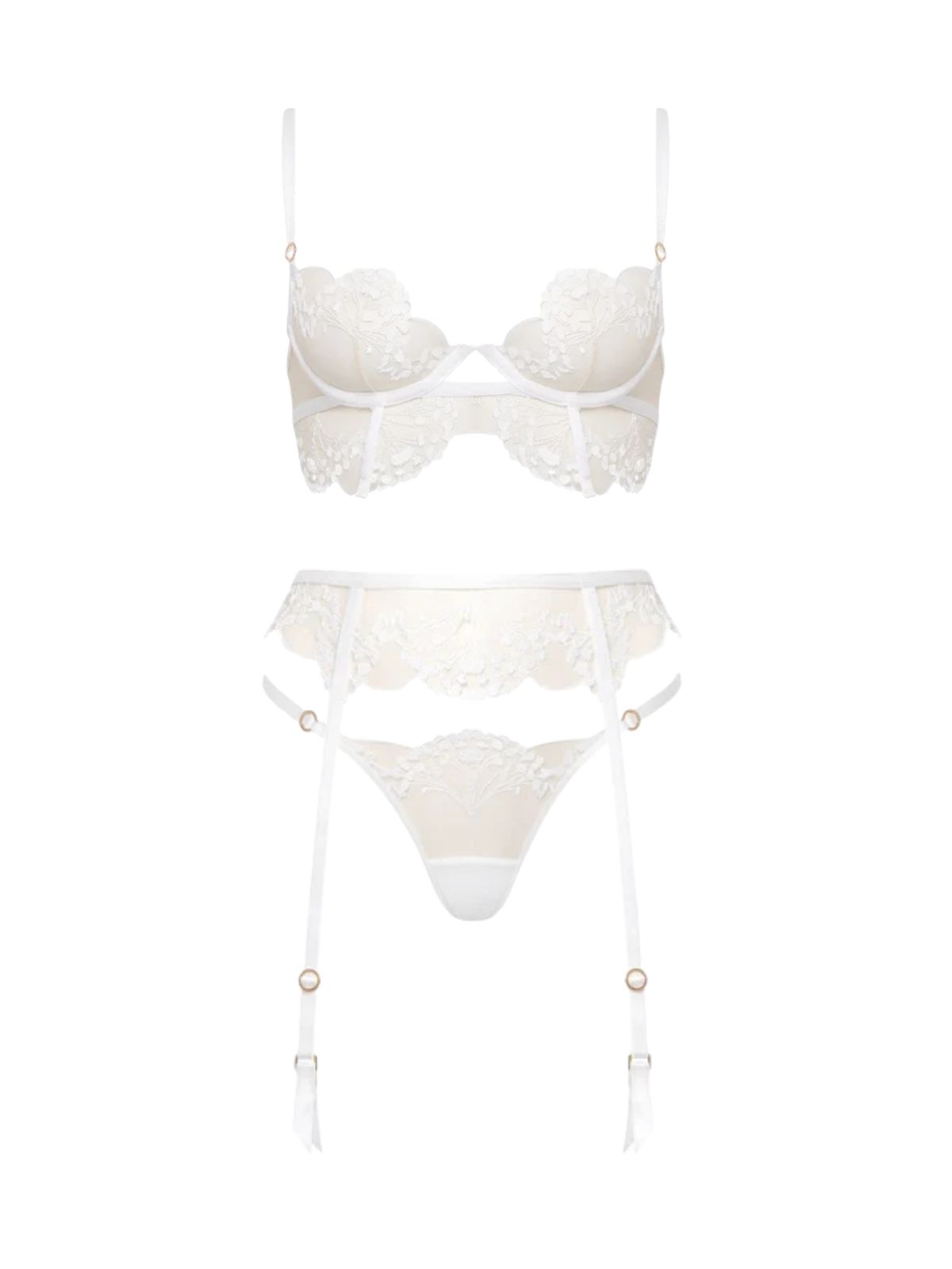 Carmen Lingerie Set - White