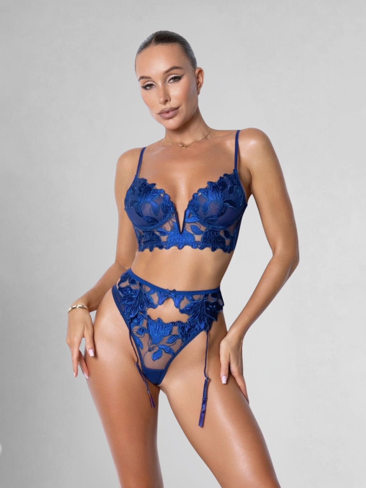 Caroline Bra Set - Blue