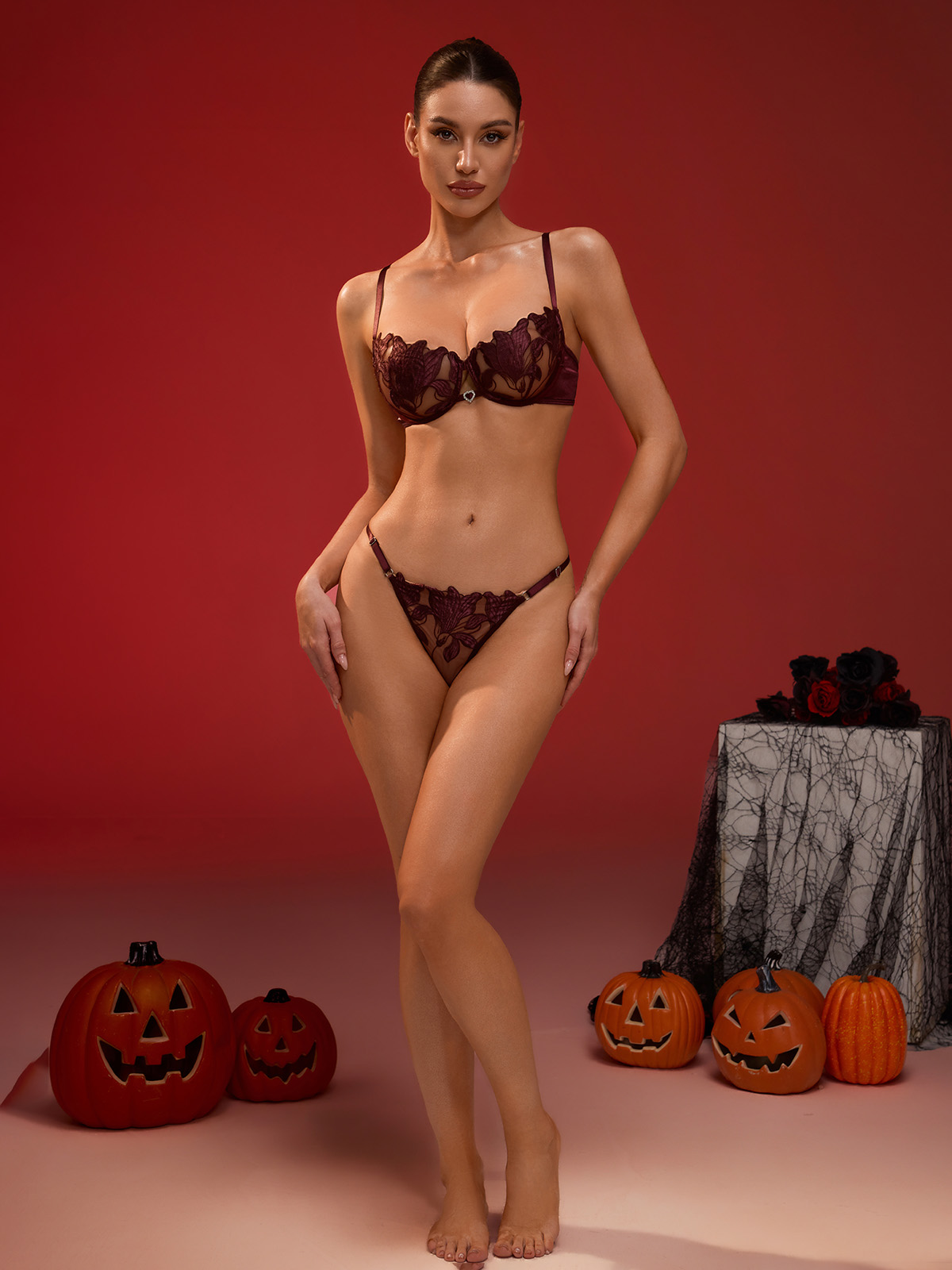 Caroline Lingerie Set - Purple