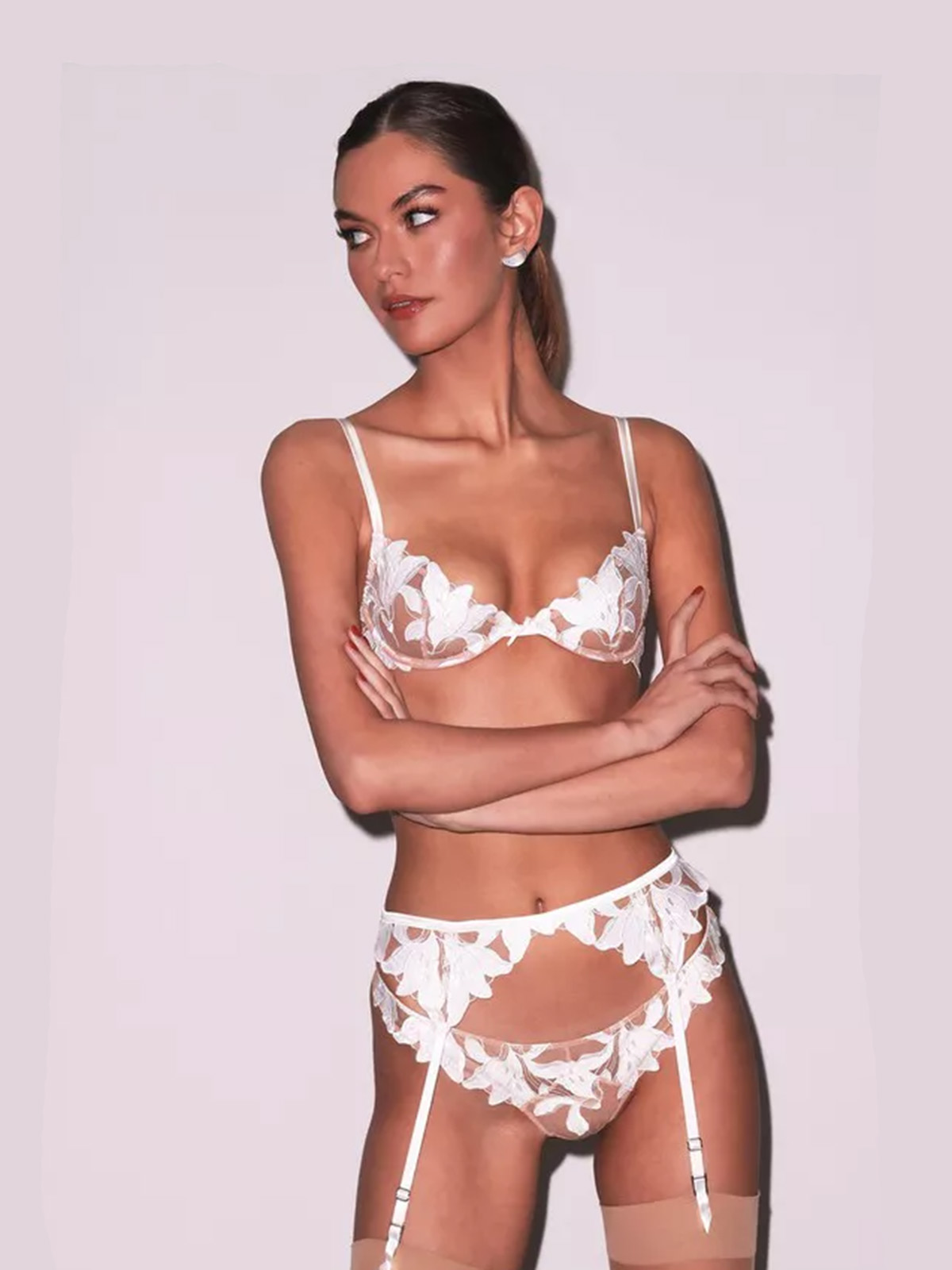 Caroline Lingerie Set - White