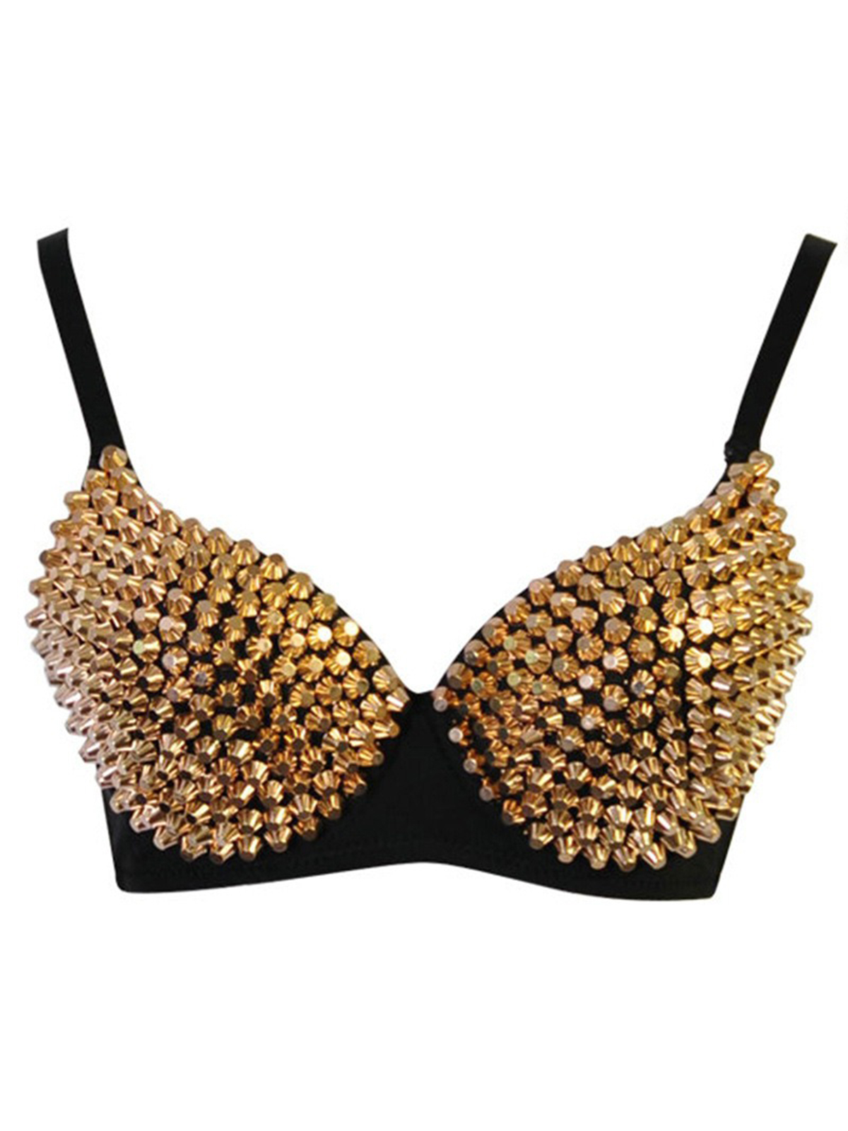 Daniela Studded Bra - Gold