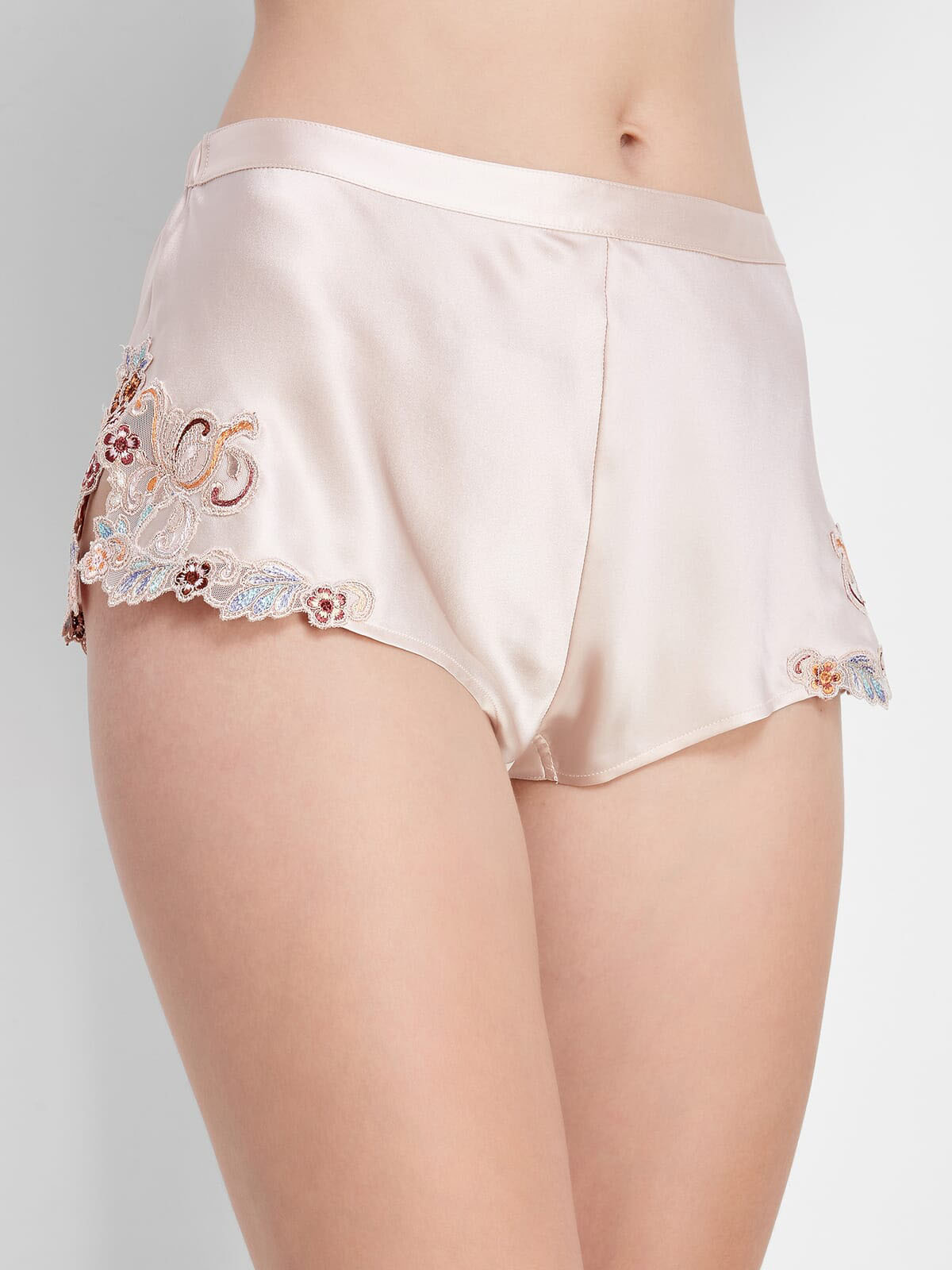 Eden Silk Shorts Set In Champagne