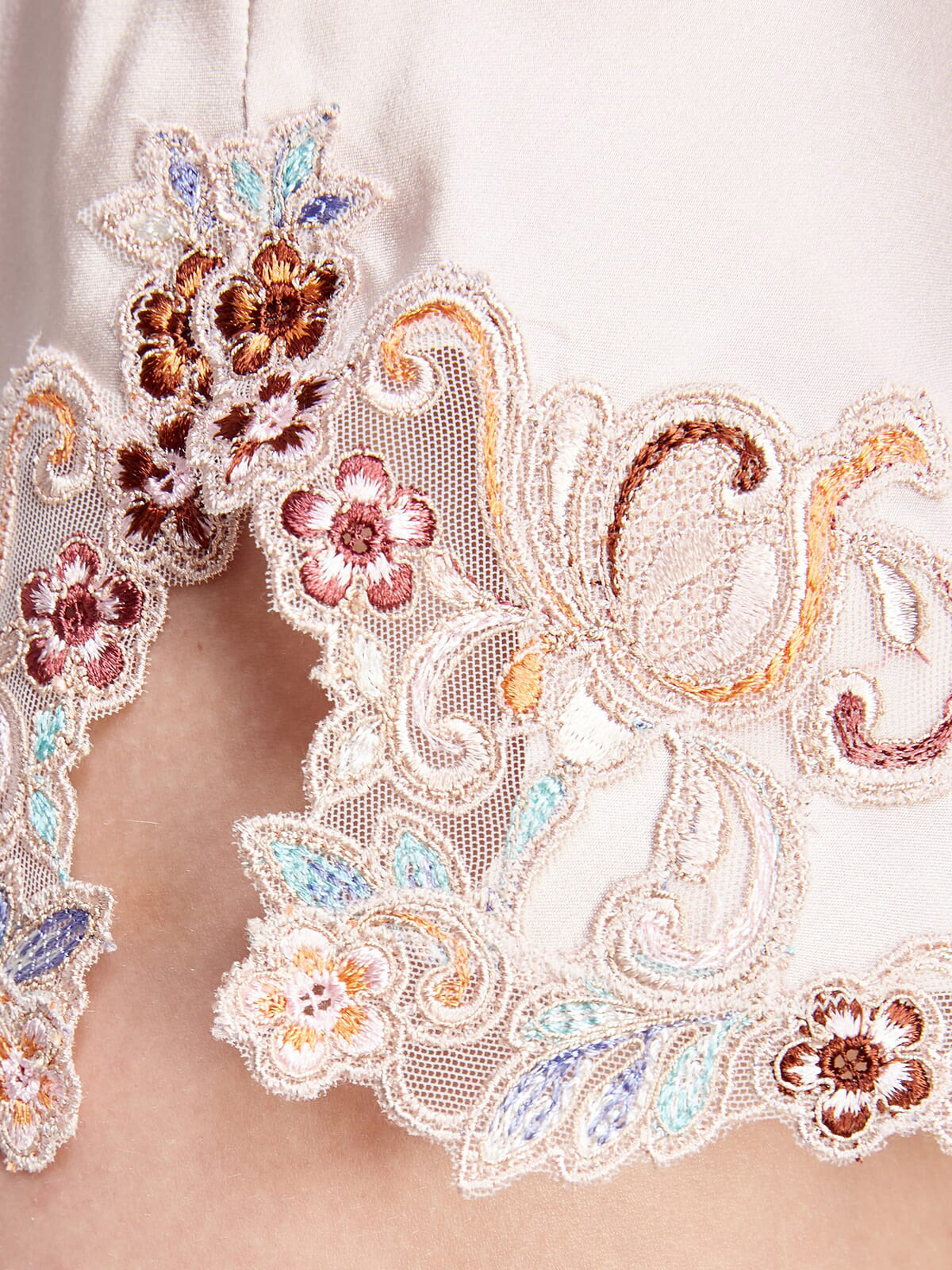 Eden Silk Shorts Set In Champagne