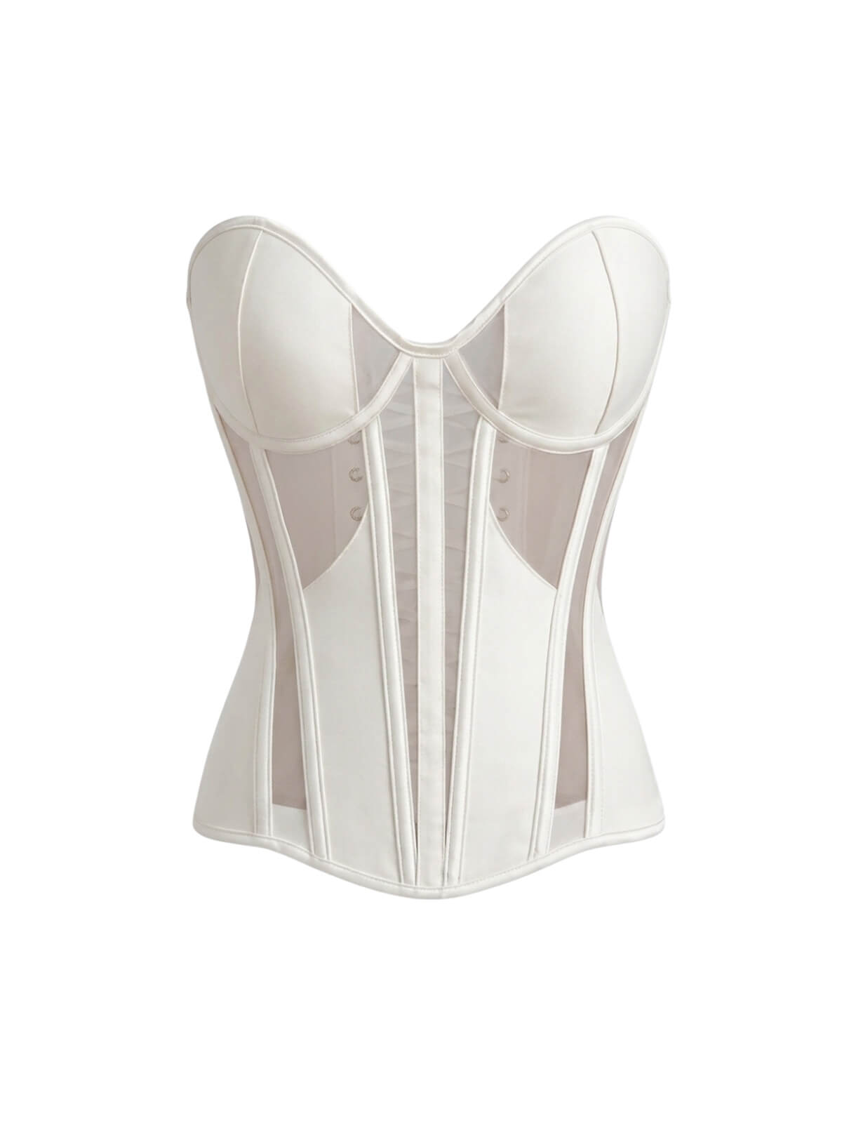 Eloise Satin Corset - Ivory