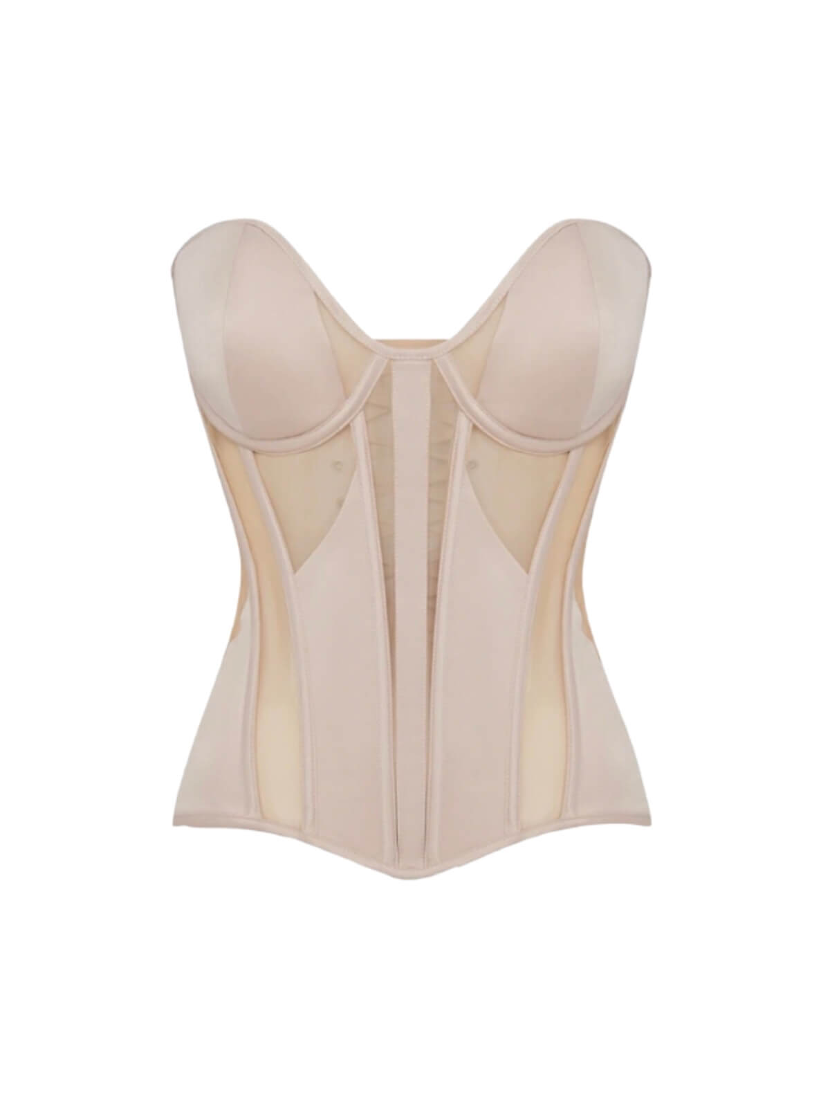Eloise Satin Corset - Beige