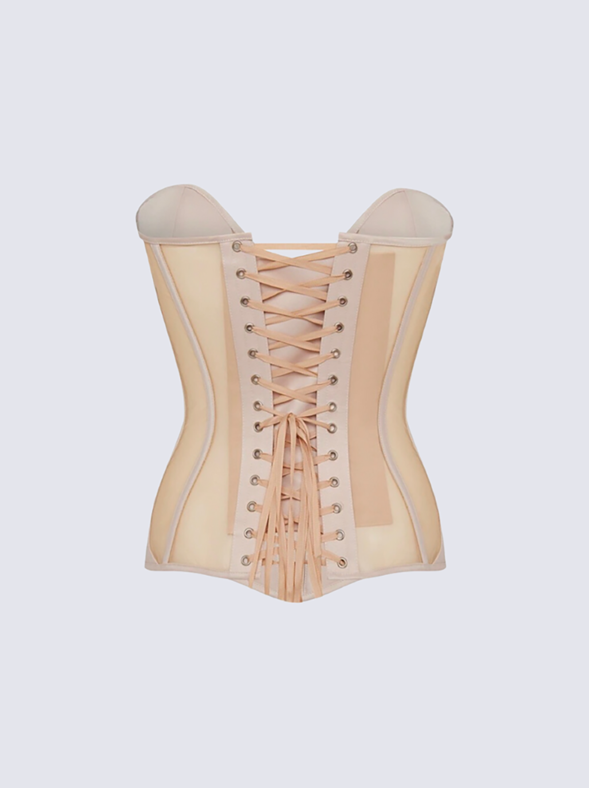 Eloise Satin Corset In Beige