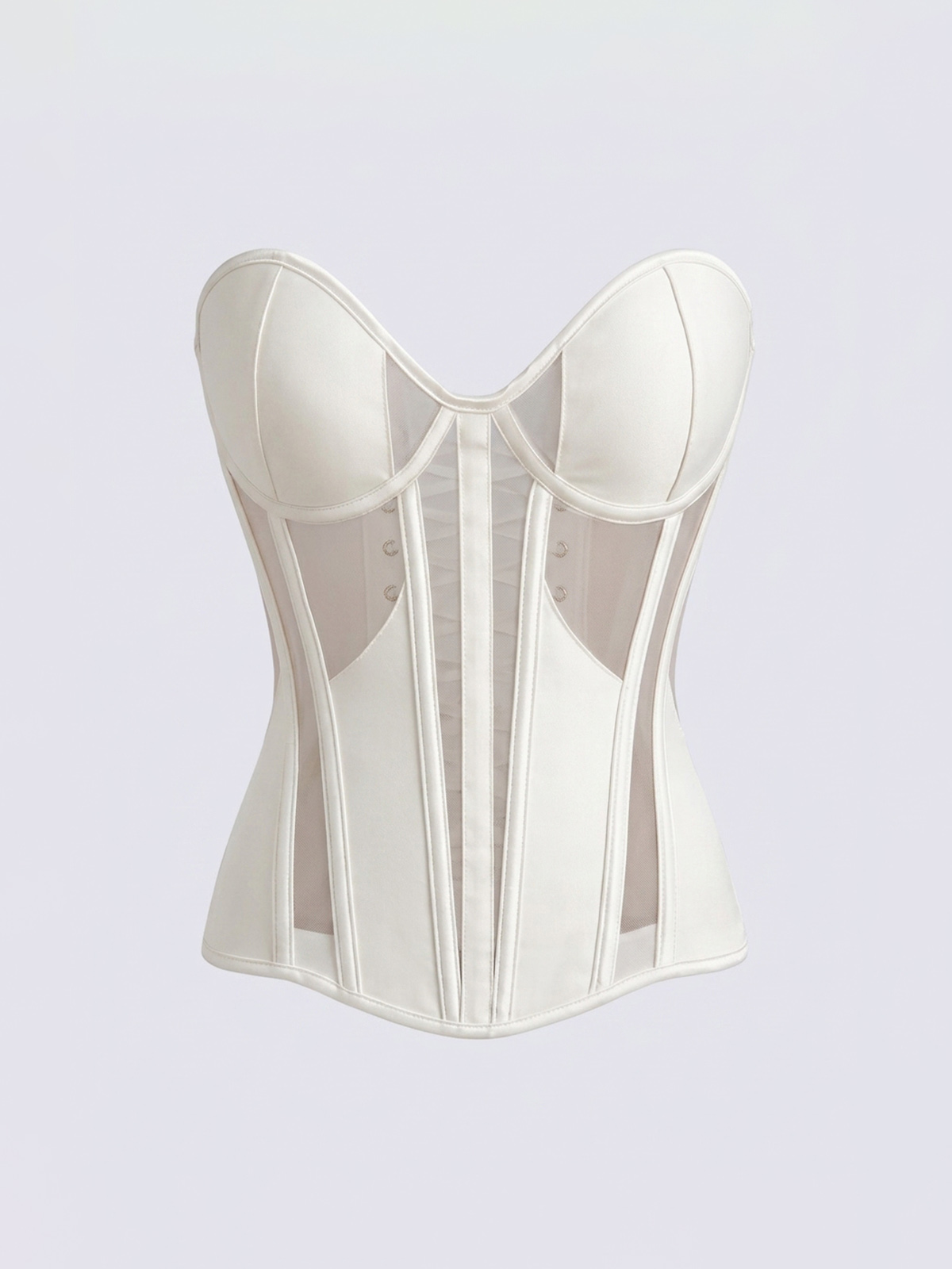 Eloise Satin Corset - Ivory