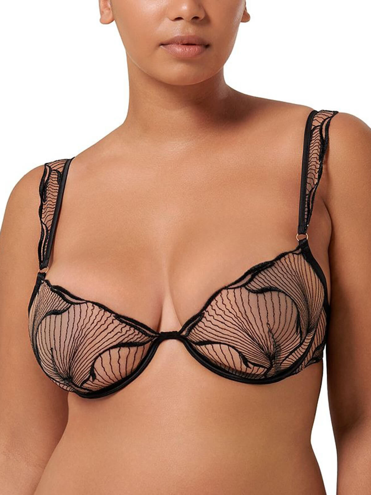 Fiona Petal Bra - Black