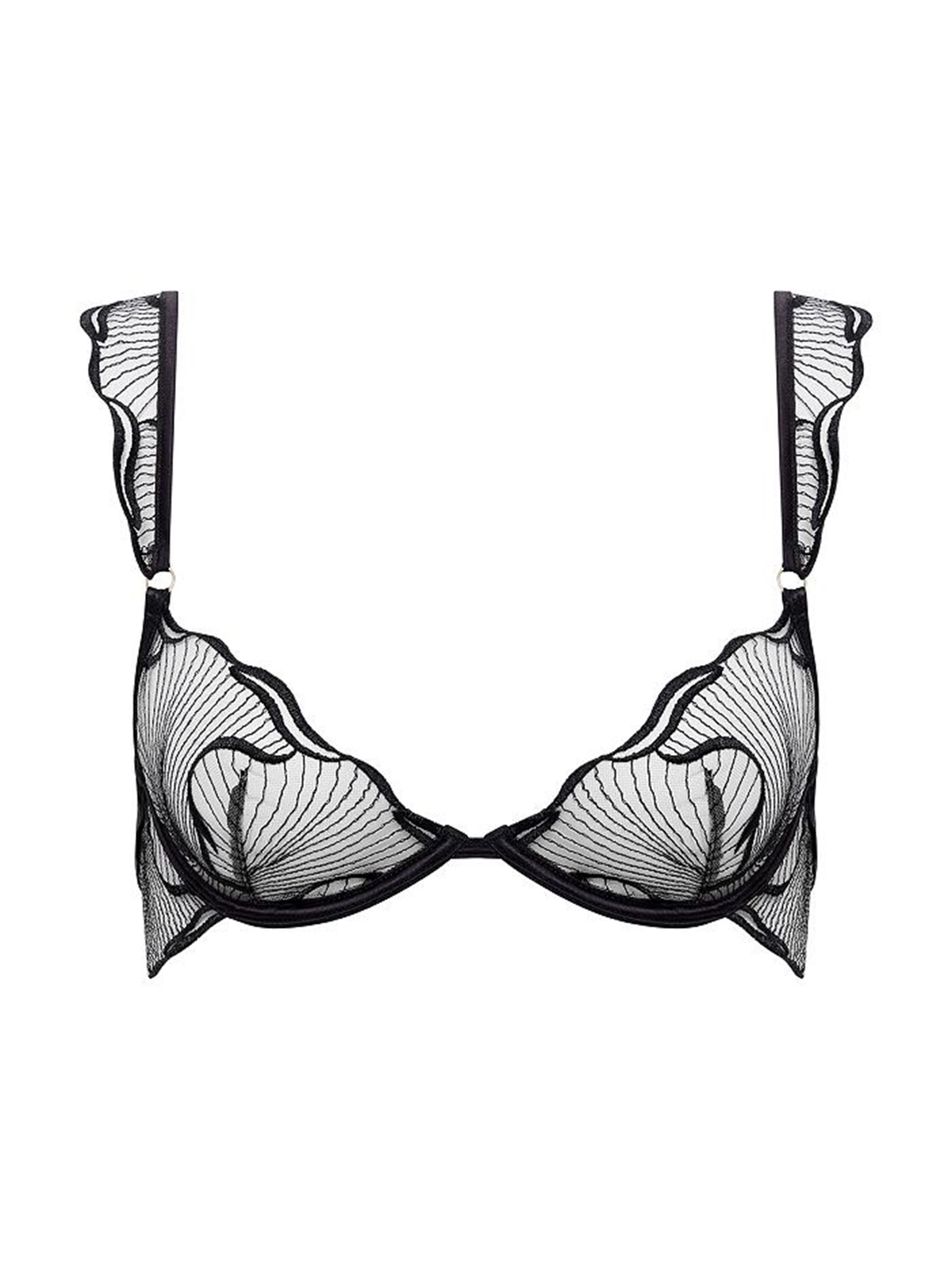 Fiona Petal Bra - Black