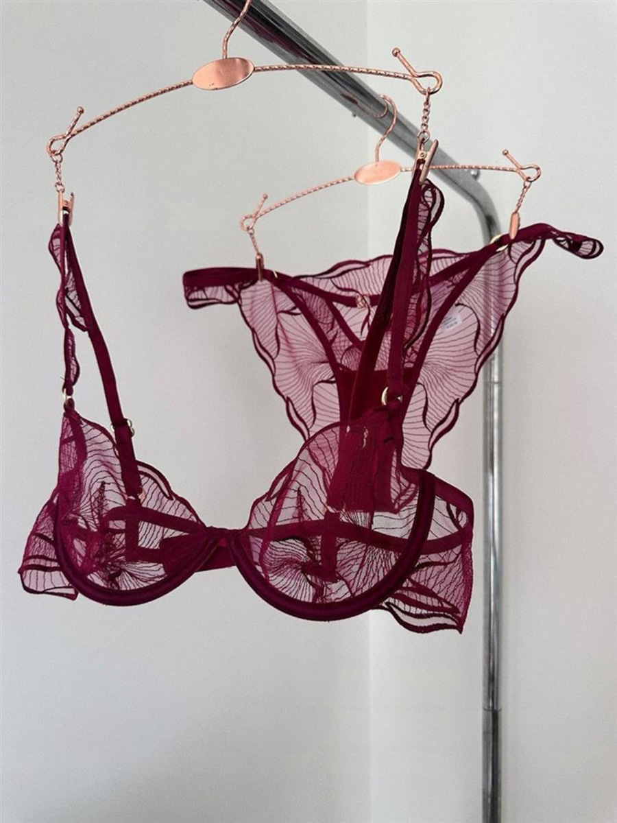 Fiona Petal Bra - Burgundy