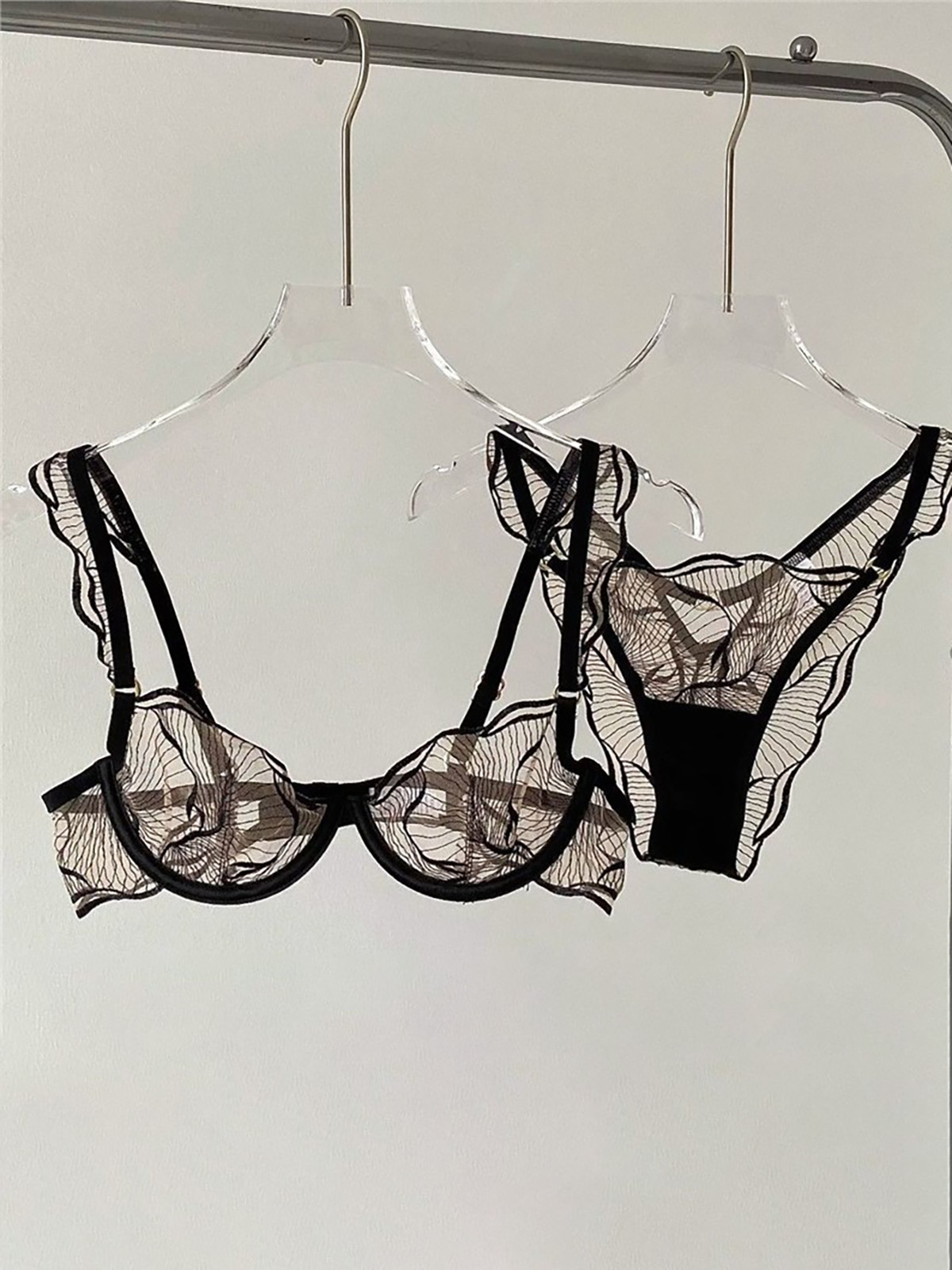 Fiona Petal Bra - Black