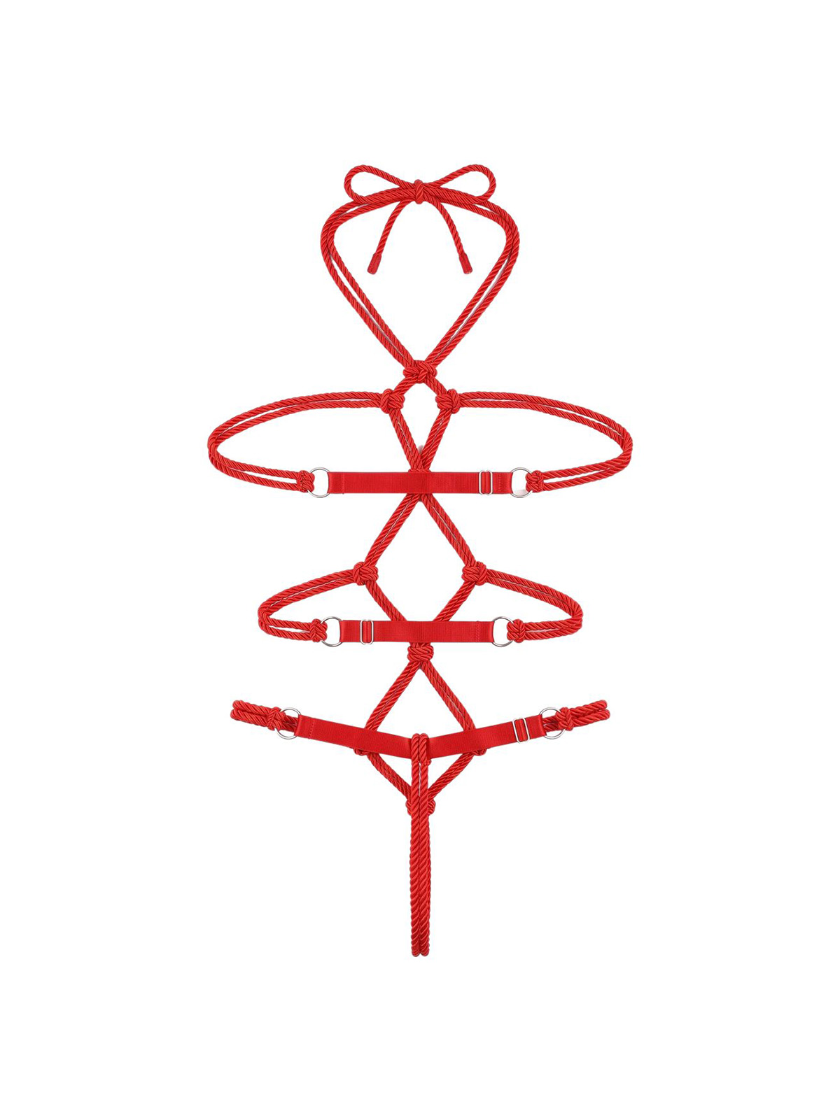 Giana Shibari Bodysuit - Red