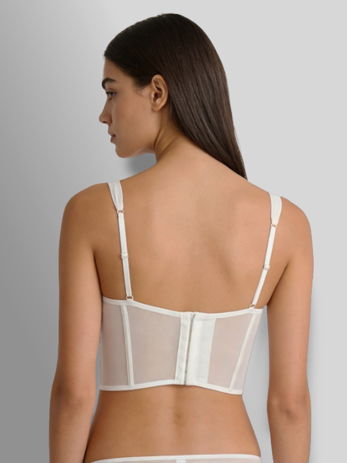 Haisley Corset Bra Set - White