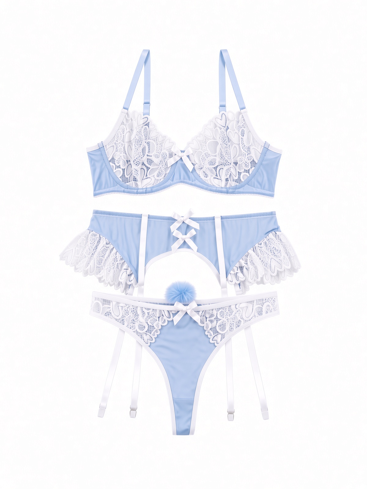 Hannah Maid Lingerie Set - Blue