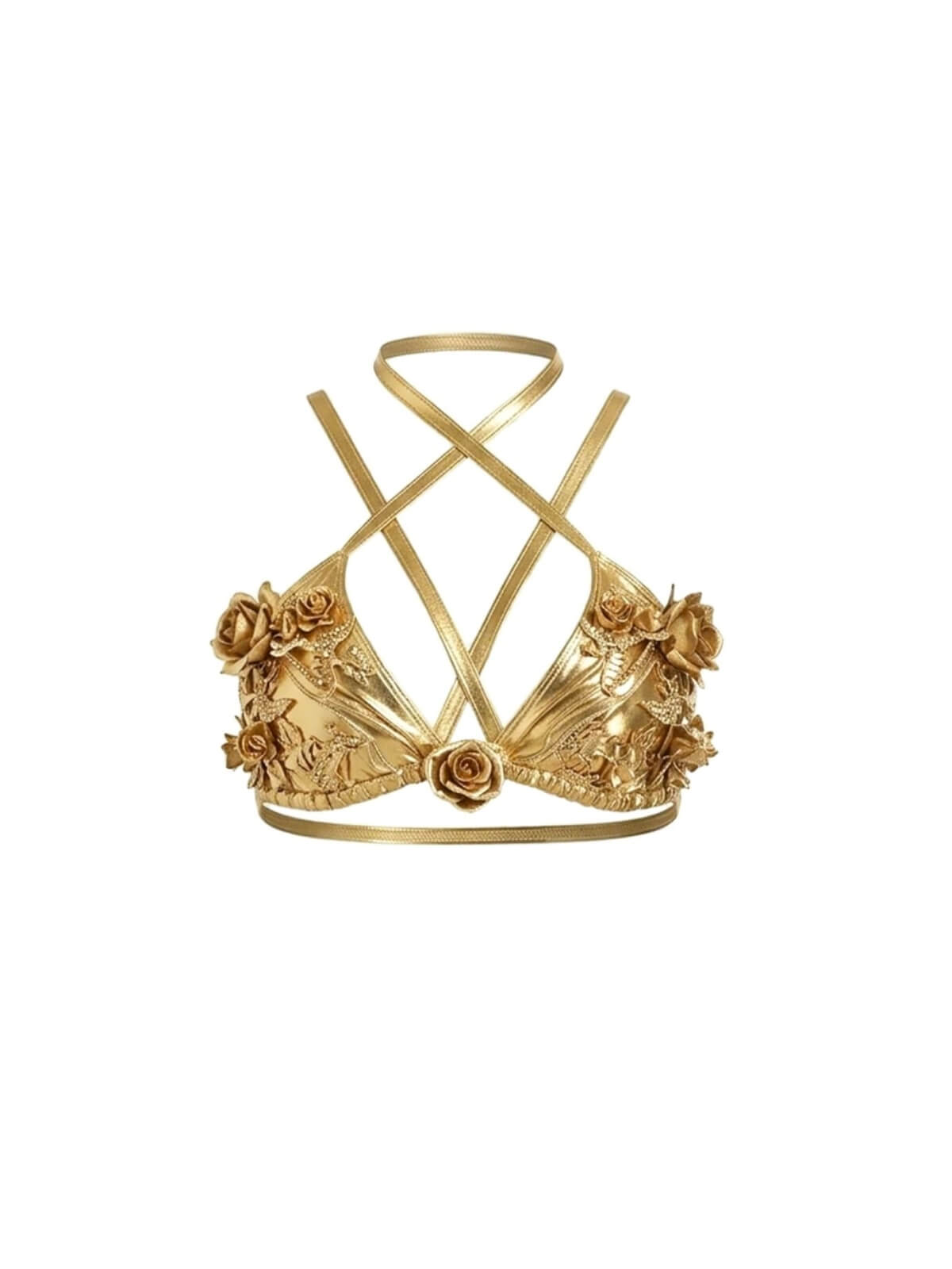 Hunter Flower Bra - Gold
