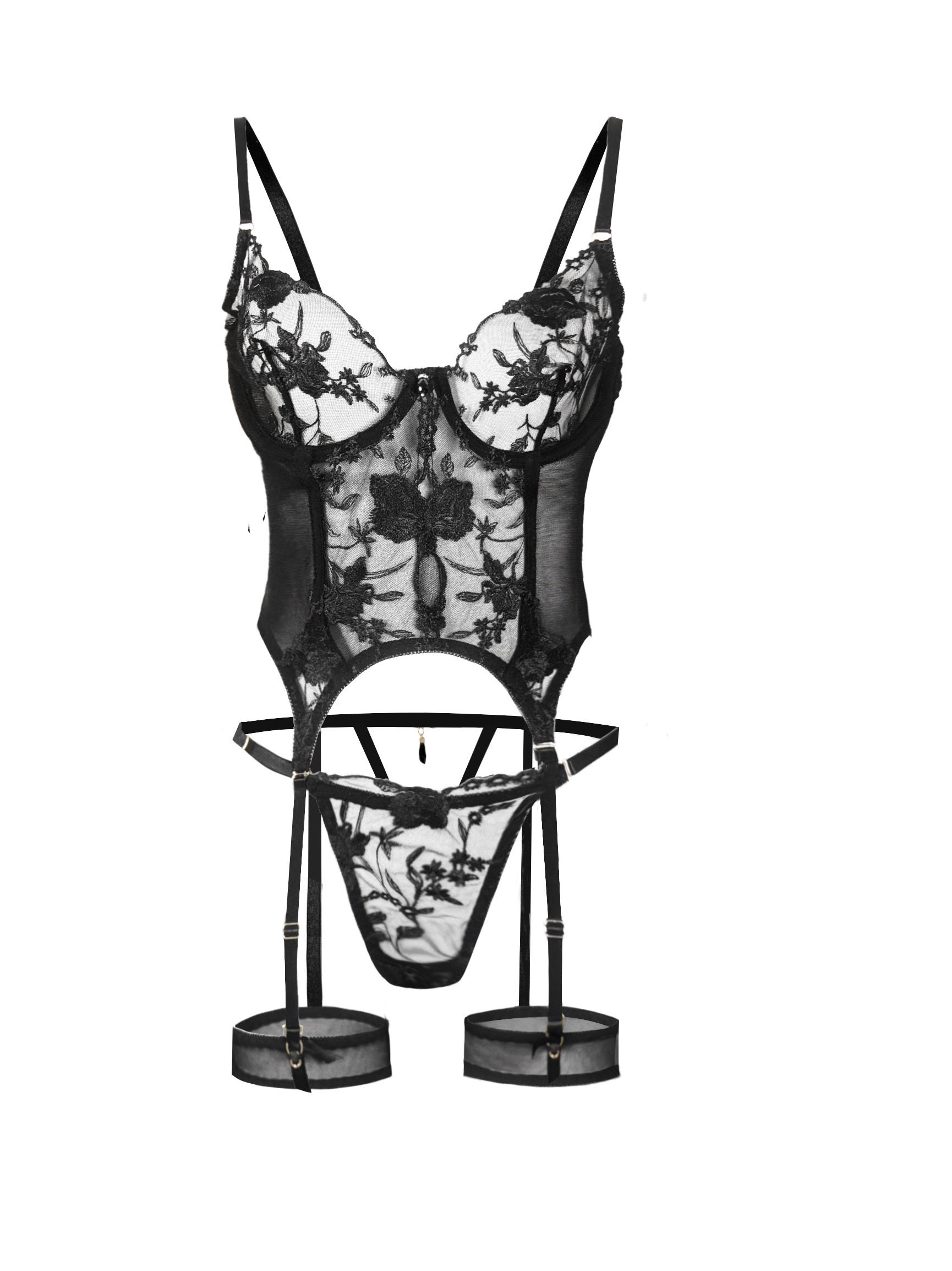 Iris Lingerie Set - Black