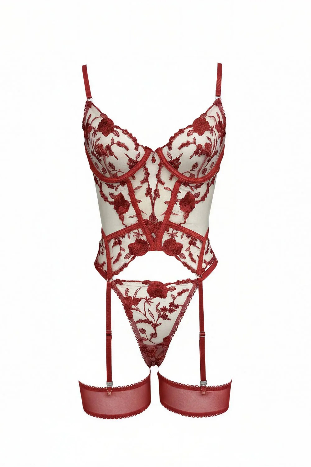 Iris Lingerie Set - Red
