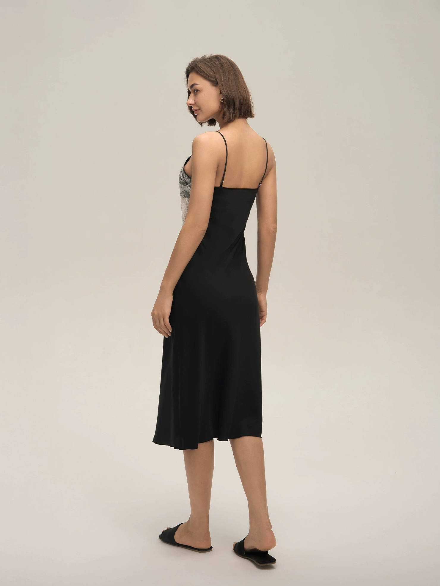 Jade Lace Splicing Slip Dress